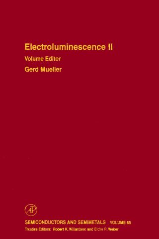 Cover image: Electroluminescence II 9780127521749