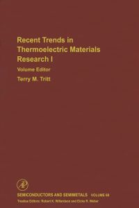 صورة الغلاف: Advances in Thermoelectric Materials I 9780127521787
