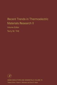 صورة الغلاف: Recent Trends in Thermoelectric Materials Research, Part Two 9780127521794