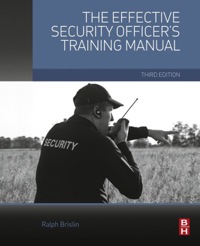 Cover image: The Effective Security Officer's Training Manual 3rd edition 9780128000038