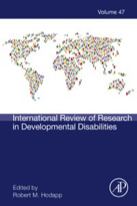 Cover image: International Review of Research in Developmental Disabilities 9780128002780