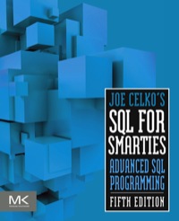 Imagen de portada: Joe Celko's SQL for Smarties: Advanced SQL Programming 5th edition 9780128007617