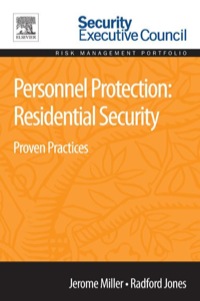 Imagen de portada: Personnel Protection: Residential Security: Proven Practices 9780128015148