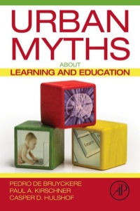 صورة الغلاف: Urban Myths about Learning and Education 9780128015377