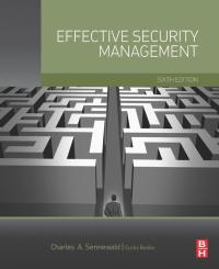 Cover image: Effective Security Management 6th edition 9780128027745