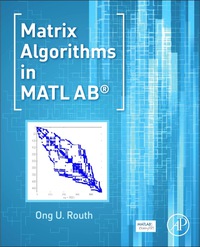 صورة الغلاف: Matrix Algorithms in MATLAB 9780128038048