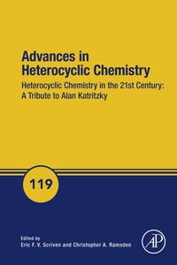 Cover image: Advances in Heterocyclic Chemistry: Heterocyclic Chemistry in the 21st Century: A Tribute to Alan Katritzky 9780128046951