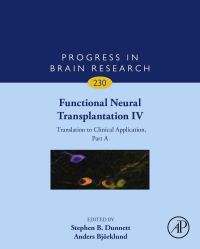 Imagen de portada: Functional Neural Transplantation IV 9780128117385