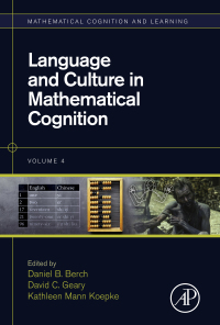 Imagen de portada: Language and Culture in Mathematical Cognition 9780128125748