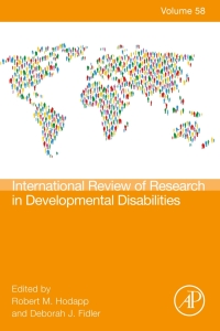 Cover image: International Review Research in Developmental Disabilities 9780128206966