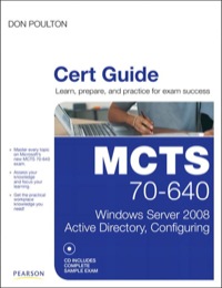 Imagen de portada: MCTS 70-640 Cert Guide 1st edition 9780131388741