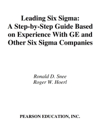 Imagen de portada: Leading Six Sigma 1st edition 9780136117421