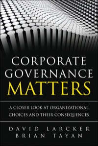 Cover image: Corporate Governance Matters 1st edition 9780132180269
