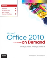 صورة الغلاف: Microsoft Office 2010 On Demand 1st edition 9780789736406