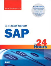 Cover image: Sams Teach Yourself SAP in 24 Hours 4th edition 9780672335426