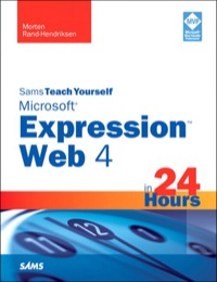 Imagen de portada: Sams Teach Yourself Microsoft Expression Web 4 in 24 Hours 1st edition 9780132653404