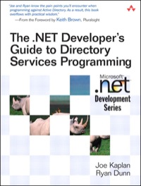 Imagen de portada: .NET Developer's Guide to Directory Services Programming, The 1st edition 9780321350176