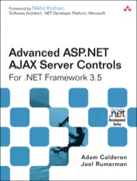 Cover image: Advanced ASP.NET AJAX Server Controls For .NET Framework 3.5 1st edition 9780321514448