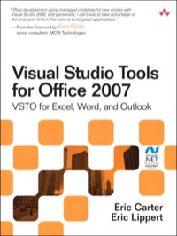 Immagine di copertina: Visual Studio Tools for Office 2007 1st edition 9780321533210