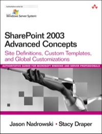 Omslagafbeelding: SharePoint 2003 Advanced Concepts 1st edition 9780321336613