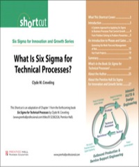 Titelbild: What Is Six Sigma for Technical Processes? (Digital Short Cut) 1st edition 9780132712927