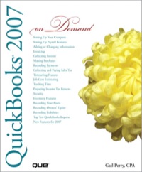 Omslagafbeelding: QuickBooks 2007 On Demand 1st edition 9780132714358