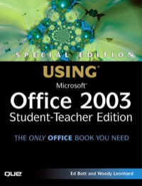 Imagen de portada: Special Edition Using Microsoft Office 2003, Student-Teacher Edition 1st edition 9780132714570