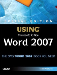 Imagen de portada: Special Edition Using Microsoft Office Word 2007 1st edition 9780789736086