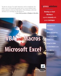 Immagine di copertina: VBA and Macros for Microsoft Excel 1st edition 9780132714785