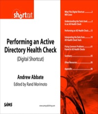 Cover image: Performing an Active Directory Health Check (Digital Short Cut) 1st edition 9780132715072