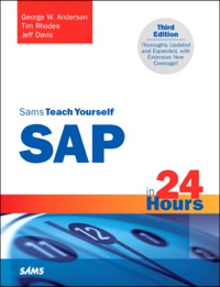 Cover image: Sams Teach Yourself SAP in 24 Hours 3rd edition 9780137142842