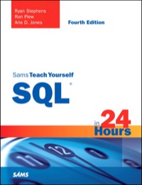 Cover image: Sams Teach Yourself SQL in 24 Hours 4th edition 9780132715126