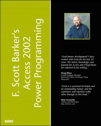 Cover image: F. Scott Barker's Microsoft Access 2002 Power Programming 1st edition 9780672321023