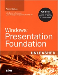 Imagen de portada: Windows Presentation Foundation Unleashed 1st edition 9780132715621