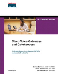 Imagen de portada: Cisco Voice Gateways and Gatekeepers 1st edition 9781587144257