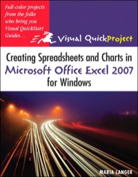 Omslagafbeelding: Creating Spreadsheets and Charts in Microsoft Office Excel 2007 for Windows 2nd edition 9780132797856