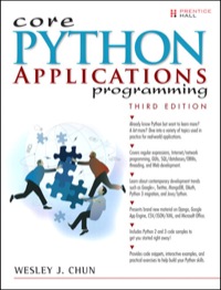 Cover image: Core Python Applications Programming 3rd edition 9780132678209