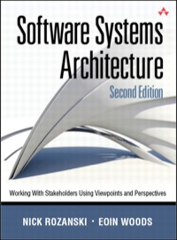 Cover image: Software Systems Architecture 2nd edition 9780321718334