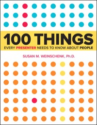 Imagen de portada: 100 Things Every Presenter Needs to Know About People 1st edition 9780321821249