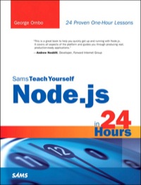 Cover image: Sams Teach Yourself Node.js in 24 Hours 1st edition 9780672335952
