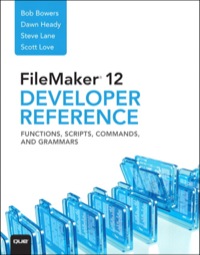 Cover image: FileMaker 12 Developers Reference 1st edition 9780789748478