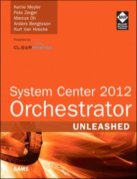 Cover image: System Center 2012 Orchestrator Unleashed 1st edition 9780672336102