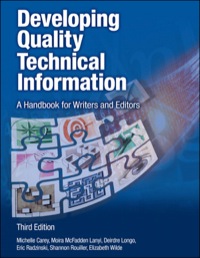 Imagen de portada: Developing Quality Technical Information 3rd edition 9780133118971