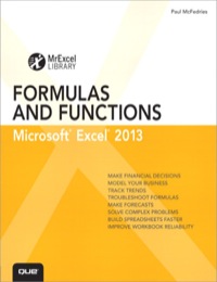 Cover image: Excel 2013 Formulas and Functions 1st edition 9780789748676