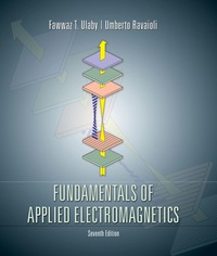 Cover image: Fundamentals of Applied Electromagnetics 7th edition 9780133356816