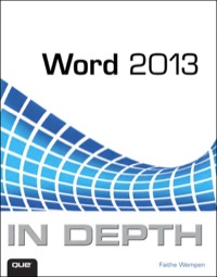 Titelbild: Word 2013 In Depth 1st edition 9780789750891