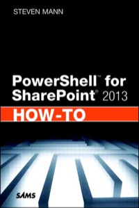 Imagen de portada: PowerShell for SharePoint 2013 How-To 1st edition 9780672336911