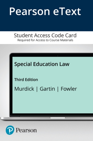 Cover image: Special Education Law -- Pearson eText 3rd edition 9780133398014