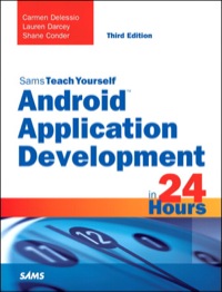 Imagen de portada: Android Application Development in 24 Hours, Sams Teach Yourself 3rd edition 9780672334443