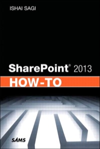 Titelbild: SharePoint 2013 How-To 1st edition 9780672334474